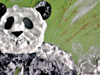 Puffy paint panda