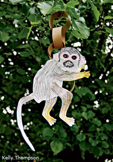 Squirrel monkey puppet