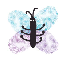 thumbprint butterfly