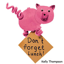 Piggy note holder