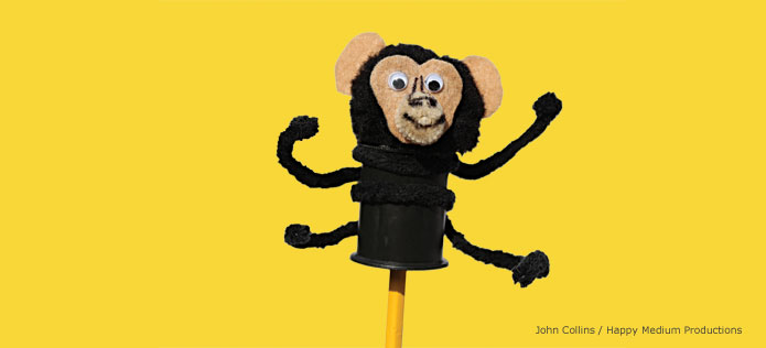 Chimpanzee pencil pal