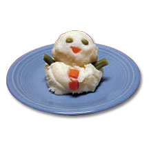 Mashed potato snowman