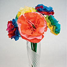 Tissue paper bouquet