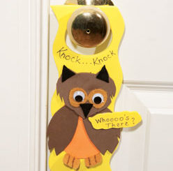 Owl door hanger