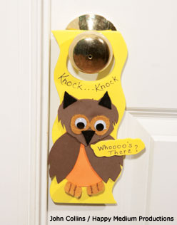 Owl door hanger