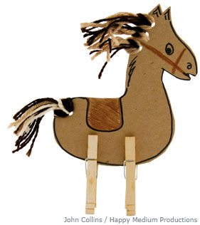 clothes pin horse