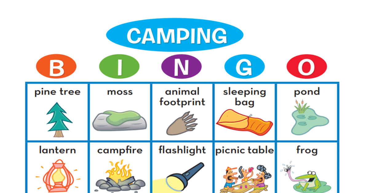 Camping Bingo Free Printables FREE Printables Camping Bingo Free Printables FREE Printables
