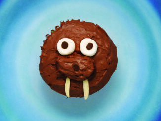 chocolate walrus cupcake