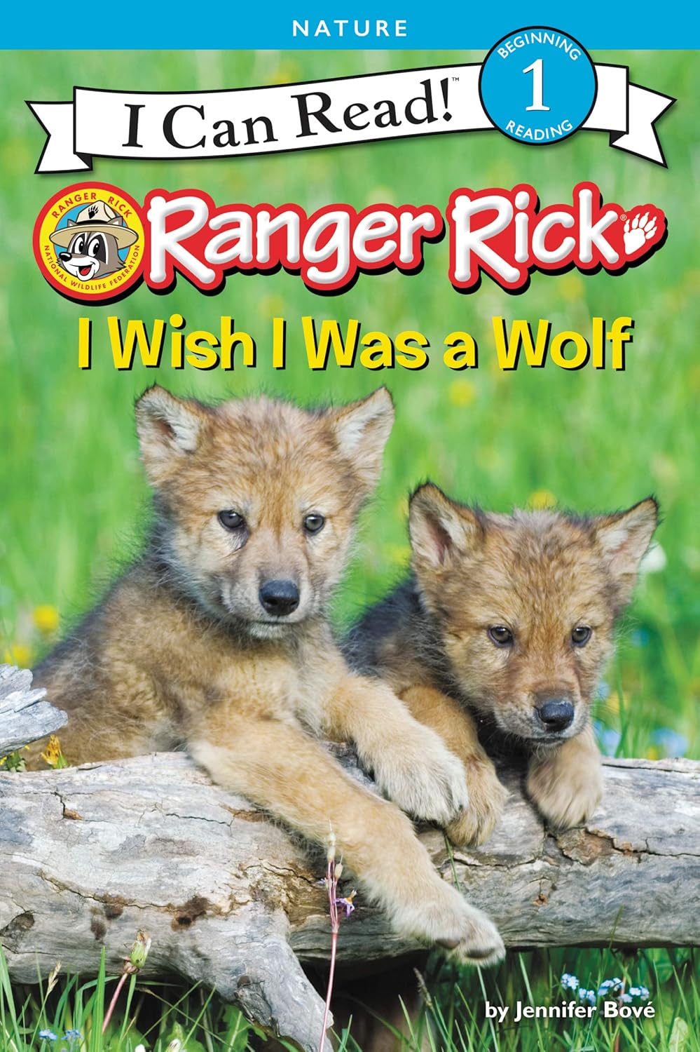 I Wish I Was a Wolf book cover with two young wolves