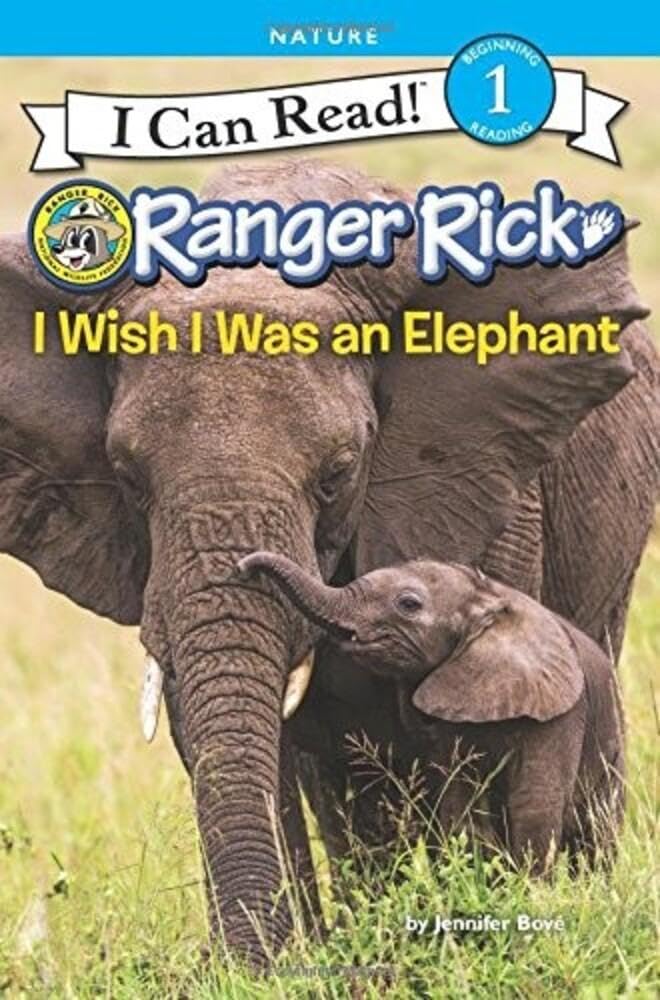 I Wish I Was an Elephant book cover showing a mother elephant with her baby